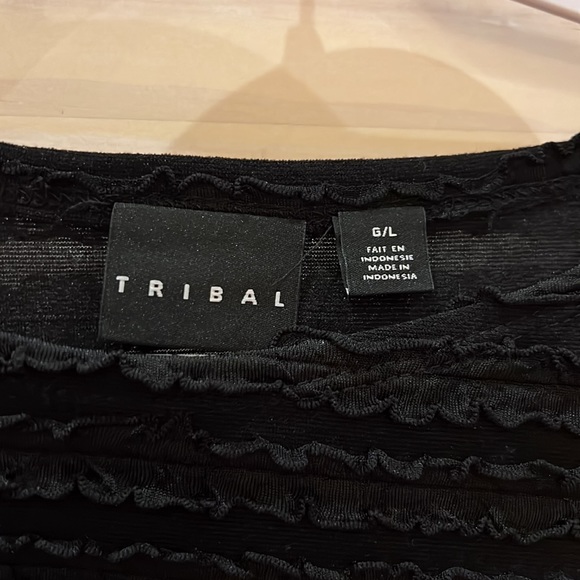 Long sleeve black blouse - Picture 3 of 5